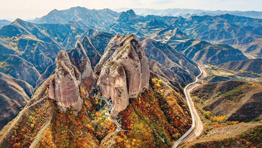 水帘洞石窟群图片